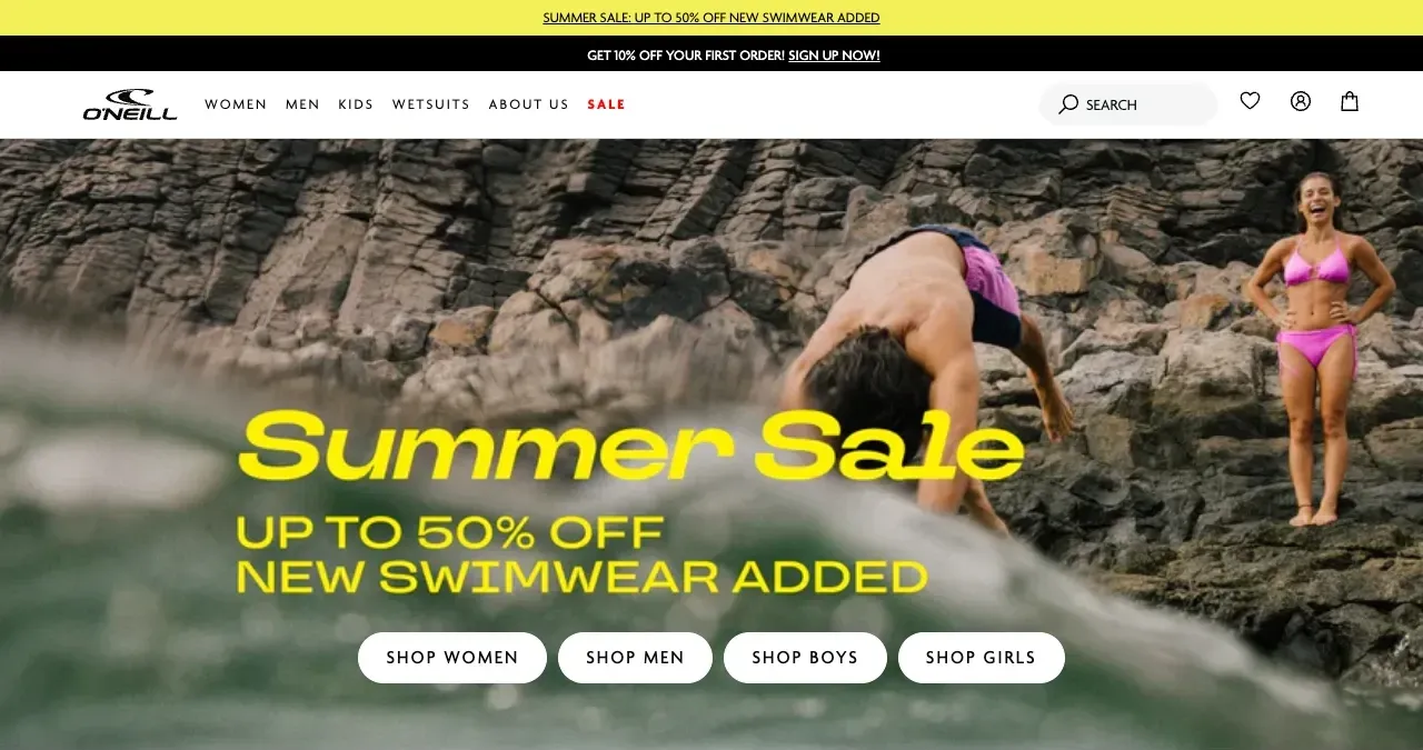 Website van O'Neill