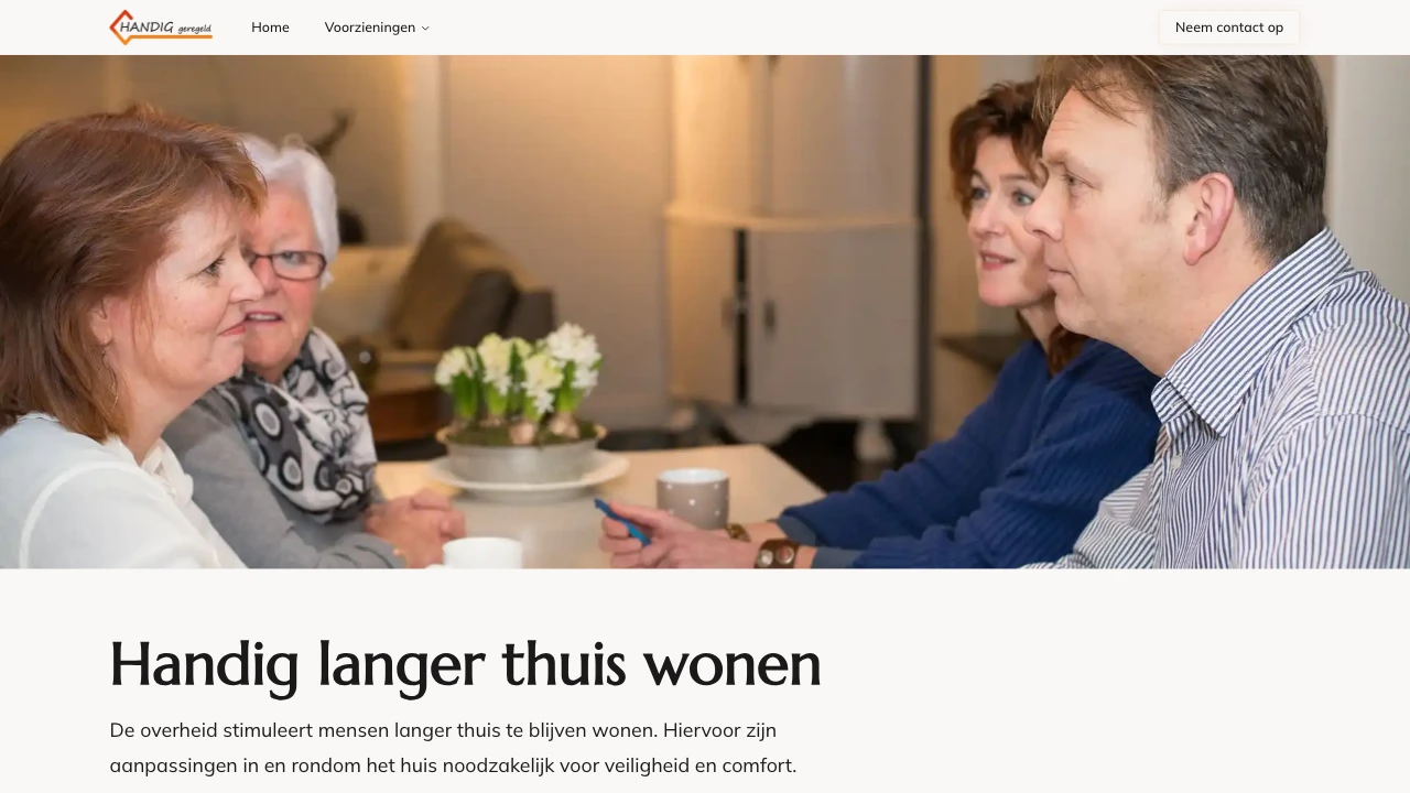 Website van Handig Langer Thuis Wonen