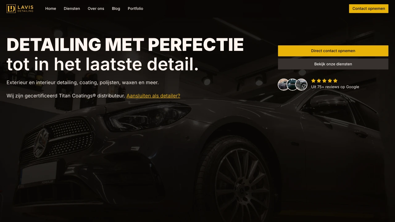 Website van Lavis Detailing