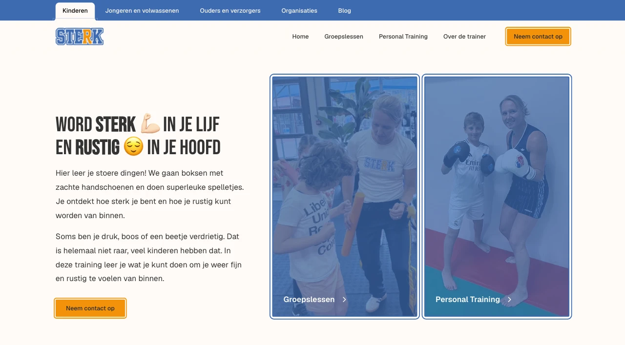 Website van Sterk Haren