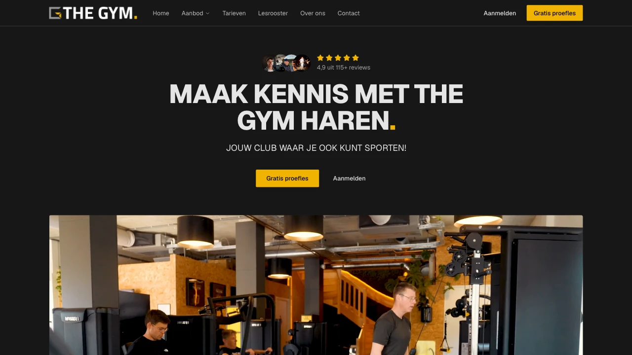 Website van The Gym Haren